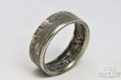 Picture of Walking Liberty Half Dollar Coin Ring Men's Size 13.5 Silver Coin Ring 