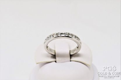 Picture of Woman's Diamond Wedding Band Princess Cut 14k White Gold 