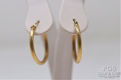 Picture of 14k Yellow Gold Hoop Earrings 