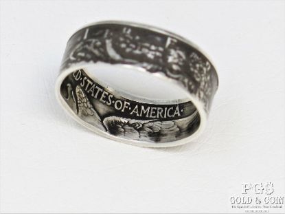 Picture of Walking Liberty Half Dollar Silver Coin Ring 50c 