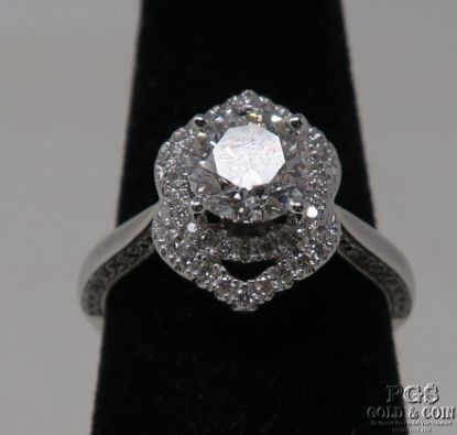 Picture of 14K White Gold Diamond Engagement Ring 1.09ct