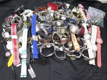 Picture of (100) Assorted Women's Watch Job Lot for Parts, Repair, Wear 