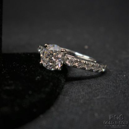 Picture of GIA 1.01ct D VVS2 Diamond Engagement Ring XXX Brilliant 14k Gold