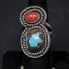 Picture of Navajo N.A. Sterling Silver & Turquoise Earrings, Pendant & Ring Set 