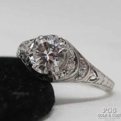 Picture of Vintage 1.09ct VS1 F-G Diamond Ring 3.6g Platinum + Iridium