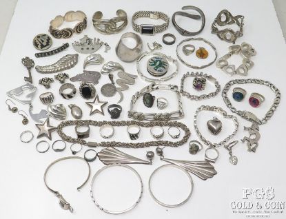 Picture of Assorted TAXCO .925 Silver Earrings, Pins, Bracelets, Rings, Necklaces