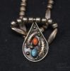 Picture of .925 Navajo Beaded Necklace w/ Turquoise/Coral & MOP Ring