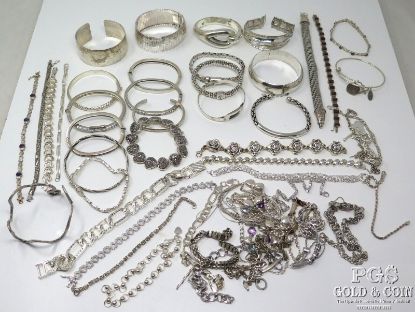 Picture of  Assorted Sterling Silver Bracelets, Bangles and Cuffs 32.32ozt