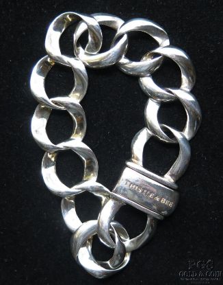 Picture of Thistle & Bee Chunky Sterling Silver Bracelet 8.25"