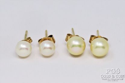 Picture of 14k Pearl Stud Earrings x2