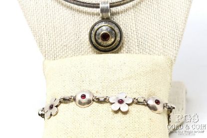 Picture of Ralph Lauren Sterling Silver & 18k Medallion Boma Flower Bracelet