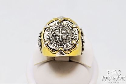 Picture of Sao Jose 1622 Silver Spanish Reale Shipwreck Coin Ring GP 