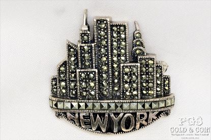 Picture of Judith Jack Sterling Silver New York City Skyline Pin 
