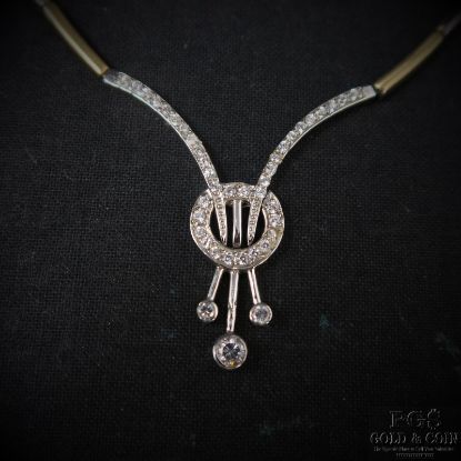 Picture of 14k Yellow & White Gold .50cttw SI/G Diamond Necklace 16"