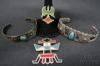 Picture of Navajo & Zuni Sterling Native American Cuff, Pendant & Ring Set 