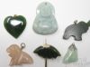 Picture of Assorted Carved Jade Pendants (10) &  Jade Buddha Pendant (1)