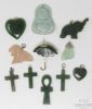 Picture of Assorted Carved Jade Pendants (10) &  Jade Buddha Pendant (1)