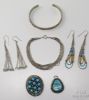 Picture of Assorted Sterling Silver & Turquoise Native American Jewelry (6pcs) 