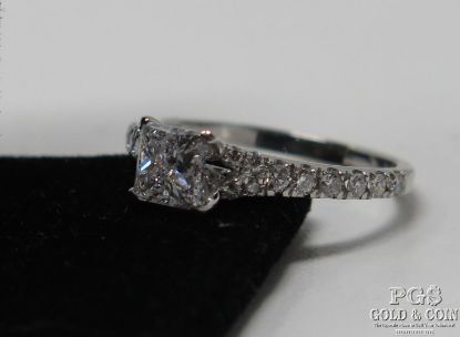 Picture of 14k Princess Cut .75ct SI2/g-H Diamond Engagement Ring