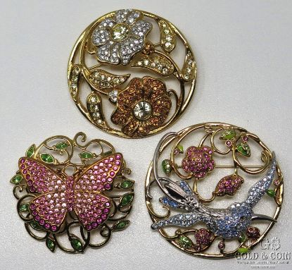 Picture of Swarvoski - Garden of Tranquility Brooch/Pin Set (3pcs)