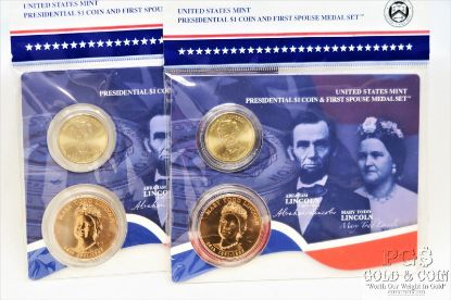 Picture of 2010 Presidential Abraham Lincoln $1 Coin & First Spouse Medal Set  (2pcs)