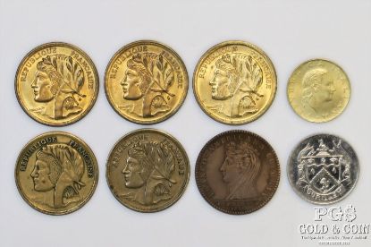 Picture of Assorted French Vintage Casino Tokens, Bronze Restrike & Gaming Tokens (8pcs)