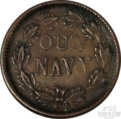 Picture of 1863 Civil War Token Patriotic Our Navy F-41/337a 