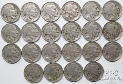 Picture of 1938-D Buffalo Nickels 5c VF+ (22pcs)