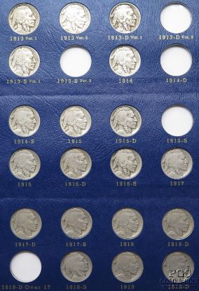 Picture of Buffalo Nickel Album 1913-1938 w/ 59 Coins 5c 