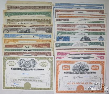 Picture of Vintage Stock Certificates  (35pcs)