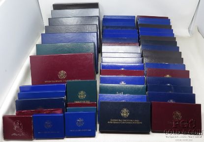 Picture of Empty Assorted US Mint Boxes w/ & w/o COAs  (51pcs)