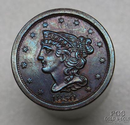 Picture of 1850 Braided Hair Half Cent 1/2c Cohen 1