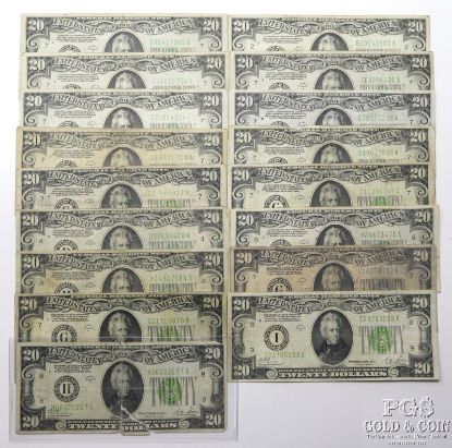 Picture of 1928-1934 $20 Federal Reserve Notes x17 