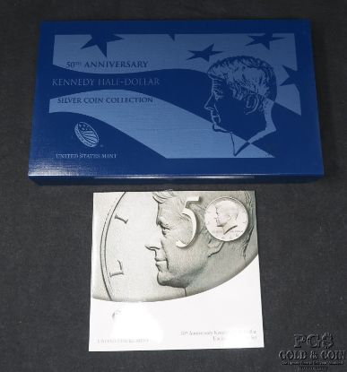 Picture of 2014 50th Anniversary Kennedy Half Dollar 50c 4 Coin Silver & Clad Set