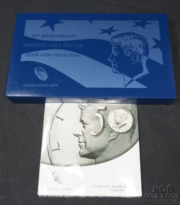 Picture of 2014 50th Anniversary Kennedy Half Dollar 50c 4 Coin Silver & Clad Set