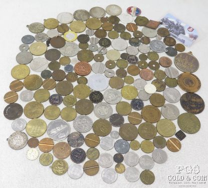 Picture of Assorted World/Foreign Tokens  - Rare and Unusual  (2.7lbs)