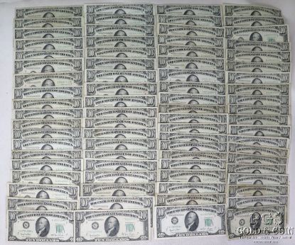 Picture of 1950, A,B,C,D,E $10 Federal Reserve Notes x78