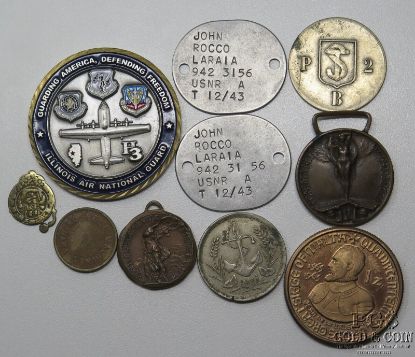 Picture of Assorted Vintage Militaria Tokens and Medals (10pcs)