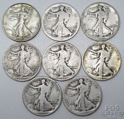 Picture of 1916-1938 Walking Liberty Half Dollars 50c (8pcs)