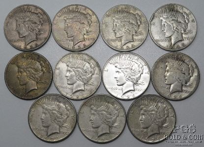 Picture of 1924-1935 Better Date Peace Dollars (11pcs)