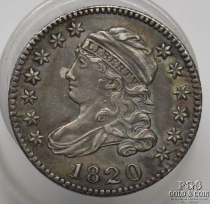 Picture of 1820 Small 0 Capped Bust Dime 10c JR-7 AU 