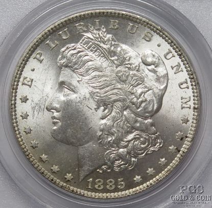 Picture of 1885 Morgan Silver Dollar $1 MS63 PCGS