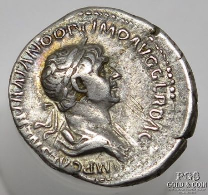 Picture of 114-117 AD Roman Imperial Silver Denarius Trajan 3.3g 