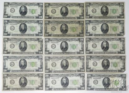 Picture of Series 1934 $20 Federal Reserve Notes x15 - Chicago