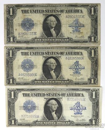 Picture of Series of 1923 $1 Silver Certificates Woods/White x3