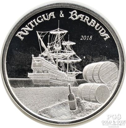 Picture of 2018 Antigua & Barbuda $2 UNC Rum Runner  - 1oz .999