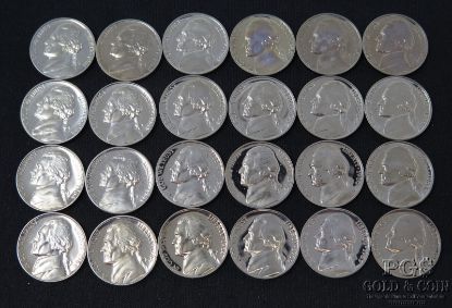 Picture of Assorted Pre-1964 Proof Jefferson Nickels 5c - Cameo (24pcs)