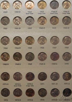 Picture of 1959-1997 Lincoln Memorial Cent 1c Set in Dansco Album (118pcs+)