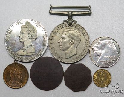 Picture of Assorted Vintage Great Britain Tokens & Medals (7pcs)