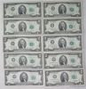 Picture of Assorted 1976 $2 Federal Reserve Notes x311 - Star Low Serial Consecutive 